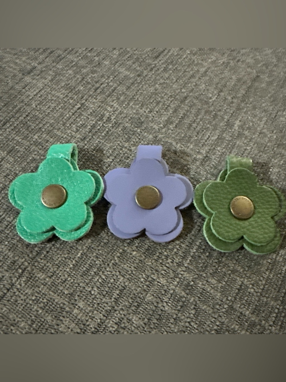 Portland leather goods flower bag handle charm or organizing snapper - Picture 4 of 4
